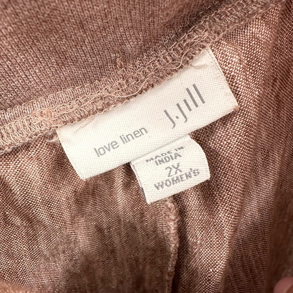 J. Jill Brown Linen Pants Plus Size 2X - Picture 3 of 5